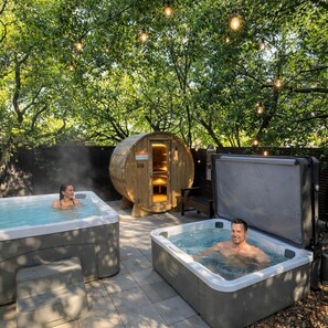 Terrace/patio - Dream Cabin | Scenic Escape w Hot Tub + Wellness Zone Near Sedona and Wine Tasting (Cottonwood)