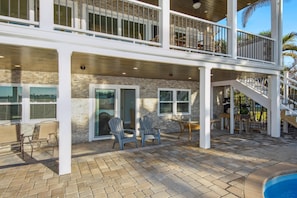 Hus - 2 dubbelsängar (Bayview Sunset Getaway B) | Restaurang utomhus