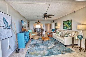 Condo, Multiple Beds (Ocean Sands 1-1002) | Living area | TV