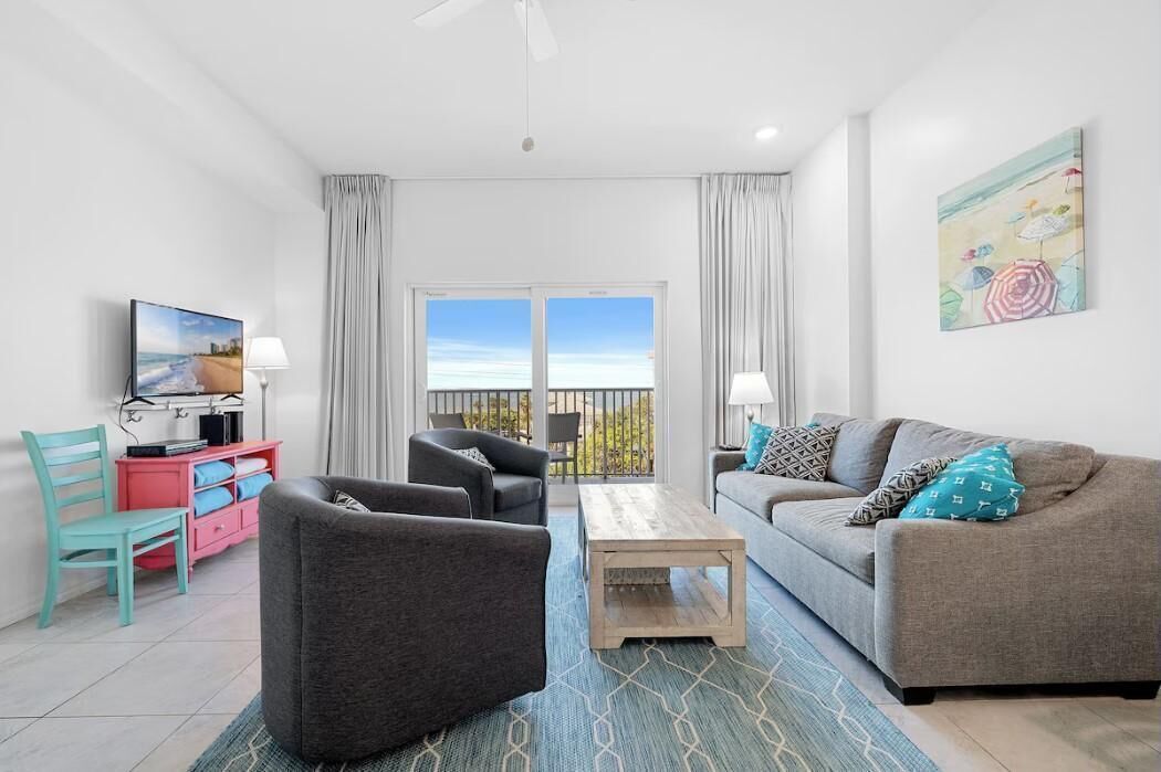 Appartement, 1 kingsize bed met slaapbank (Madeira Bay Resort I 1402) | Woonruimte | Een televisie