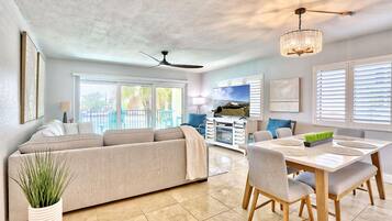 Condo, Multiple Beds (Land's End 4-206 Bay Front - Premier) | Living area | TV