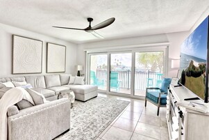 Condo, Multiple Beds (Land's End 4-206 Bay Front - Premier) | Living area | TV