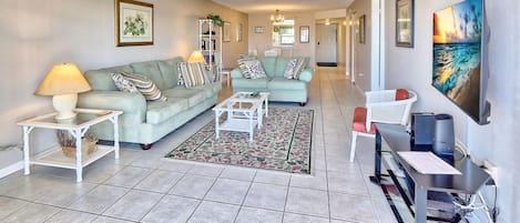 Condo, 2 Double Beds (La Coquina 102) | Living area | TV