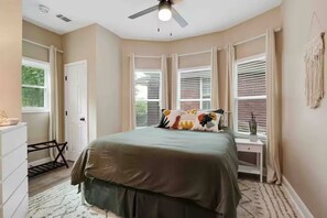 4 bedrooms, in-room safe, iron/ironing board, travel cot