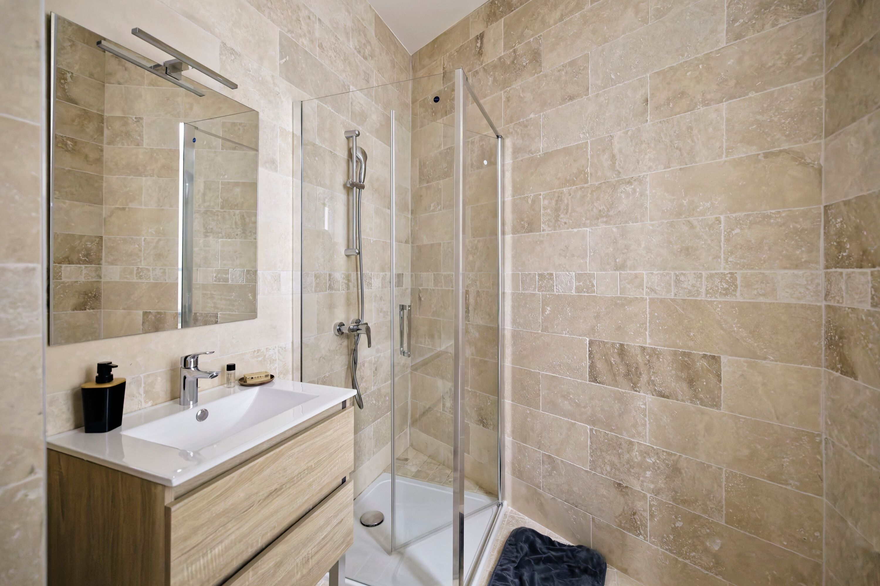 Free toiletries, hair dryer, towels