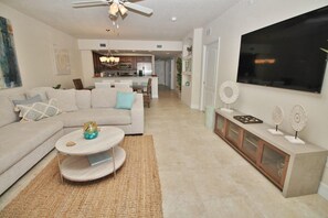 Condo, Multiple Beds (Oceanwalk 20-205) | Living area | TV