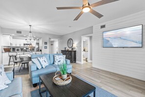 Condo, Multiple Beds (Oceanwalk 5-405) | Living area | TV - Oceanwalk 5-405 (New Smyrna Beach)