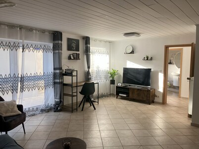 Basement whirlpool apartment near Phantasialand
