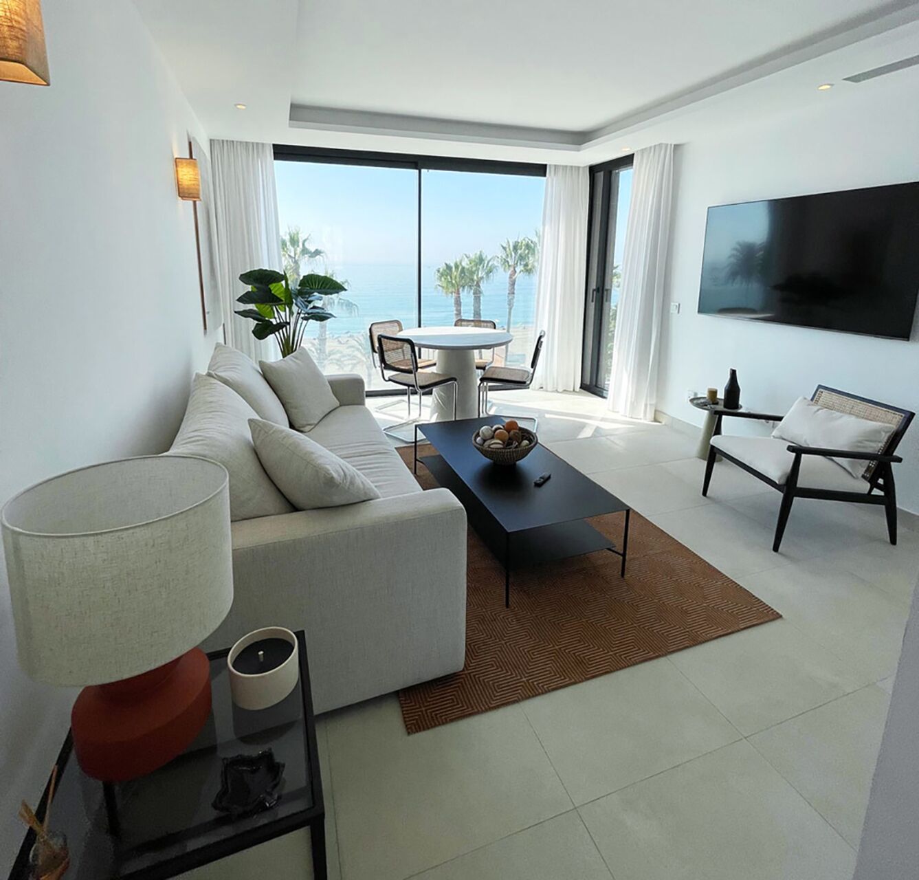 Luxury Apartment, Sea View | Living area