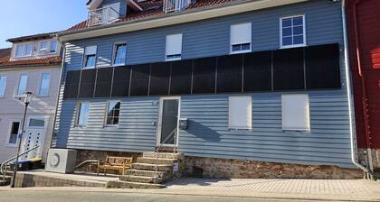 Farbzauber Blau im Harz
Wohnung Smilla mit Sauna, Terrasse und Fahrradschuppen