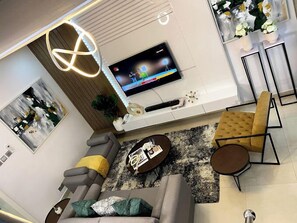Deluxe Apartment, Balcony, City View | Living area - Duke Residence (Ibadan)