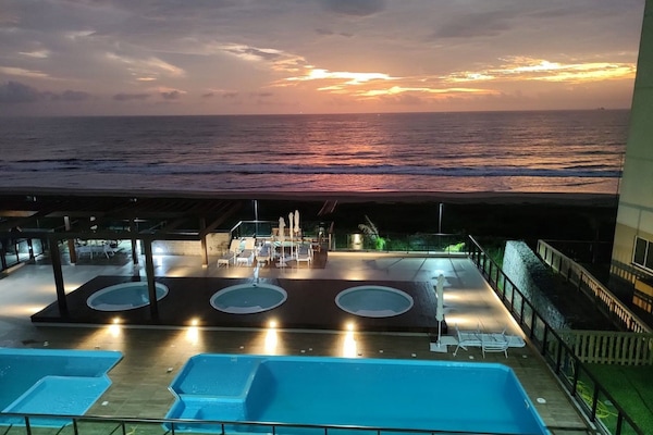 Premium Apartment, Pool Access, Beach View | Pool | Outdoor pool, sun loungers