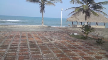 En la playa