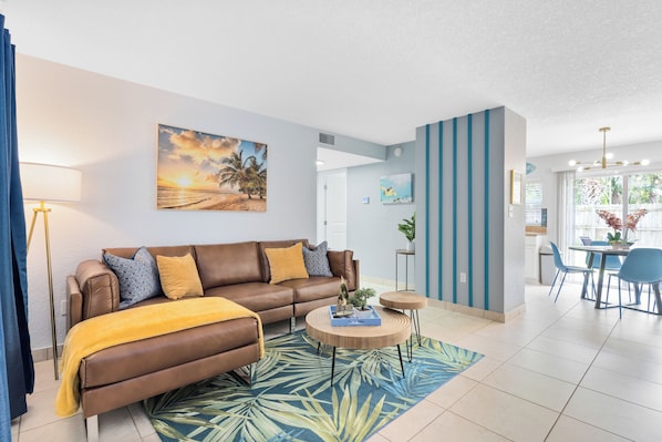 50-inch Smart TV with cable channels, Netflix, Hulu