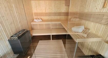 Color magic blue in the Harz ESTHER with sauna, terrace and bicycle shed