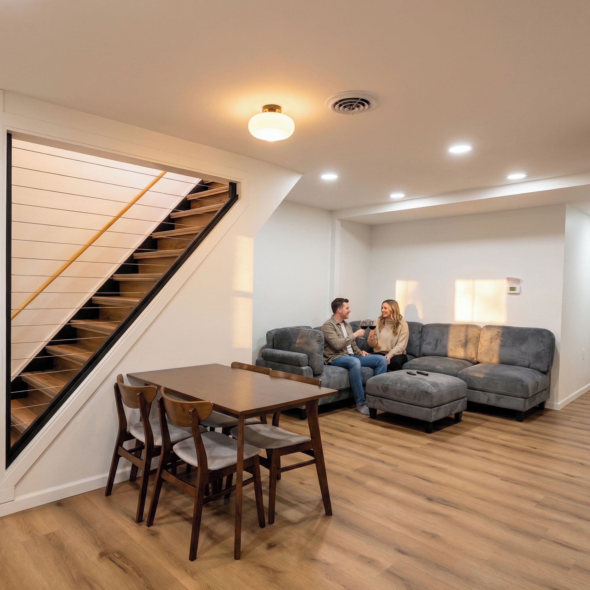Apartment, Kitchen, Pool View | Living area | 40-inch Smart TV with digital channels