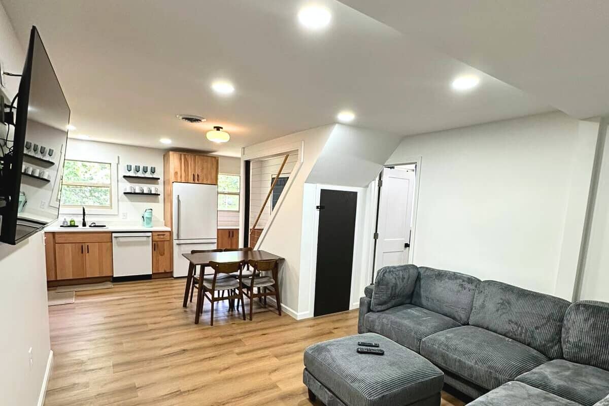 Appartamento, cucina, vista piscina | Area soggiorno