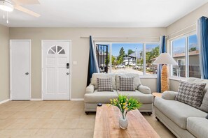 House, Multiple Beds, Patio, Garden View (8207 Rancho) | Living area - Cozy 2BR Home With Bright Interior & Relaxing Patio (Ontario)