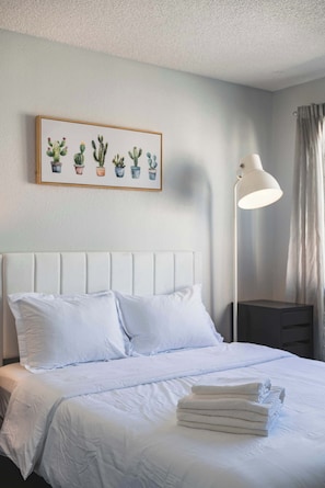 Apartment, Multiple Beds, Balcony, Pool View (20240 Apt D, Covina) | 3 bedrooms, individually decorated, individually furnished, bed sheets - Spacious Modern Getaway With Pool & Stylish Interiors (Covina)
