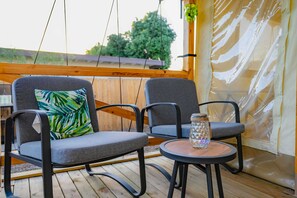 Cabin, Multiple Beds, Patio, Garden View (GLAMP 1201 Glendora) | Terrace/patio
