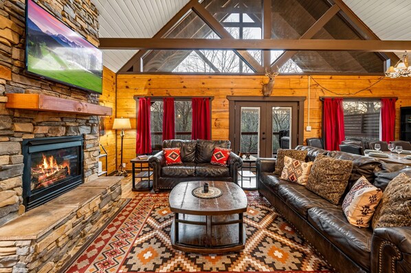 Smart TV, fireplace, video games, table football