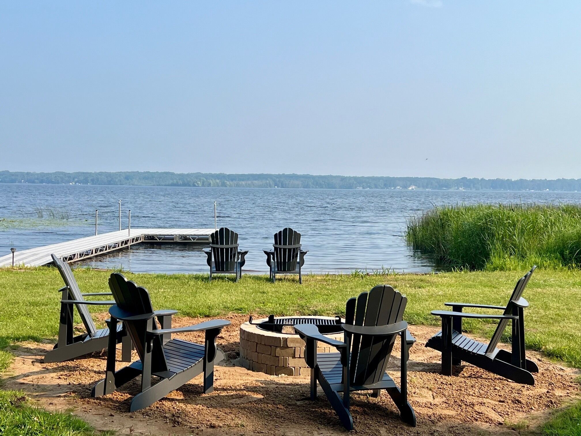Outdoor seating around the new fire pit! Perfect for making s'mores or cooking up some WI brats! 
