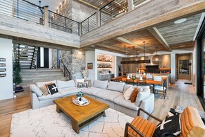 Smart TV, fireplace, video games, ping pong