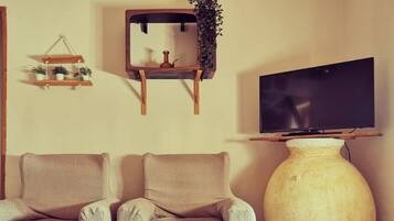 Smart TV, fireplace