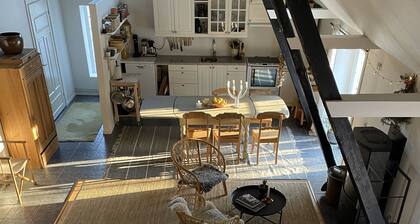 19th century house near the lake in a forest environment