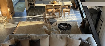 19th century house near the lake in a forest environment