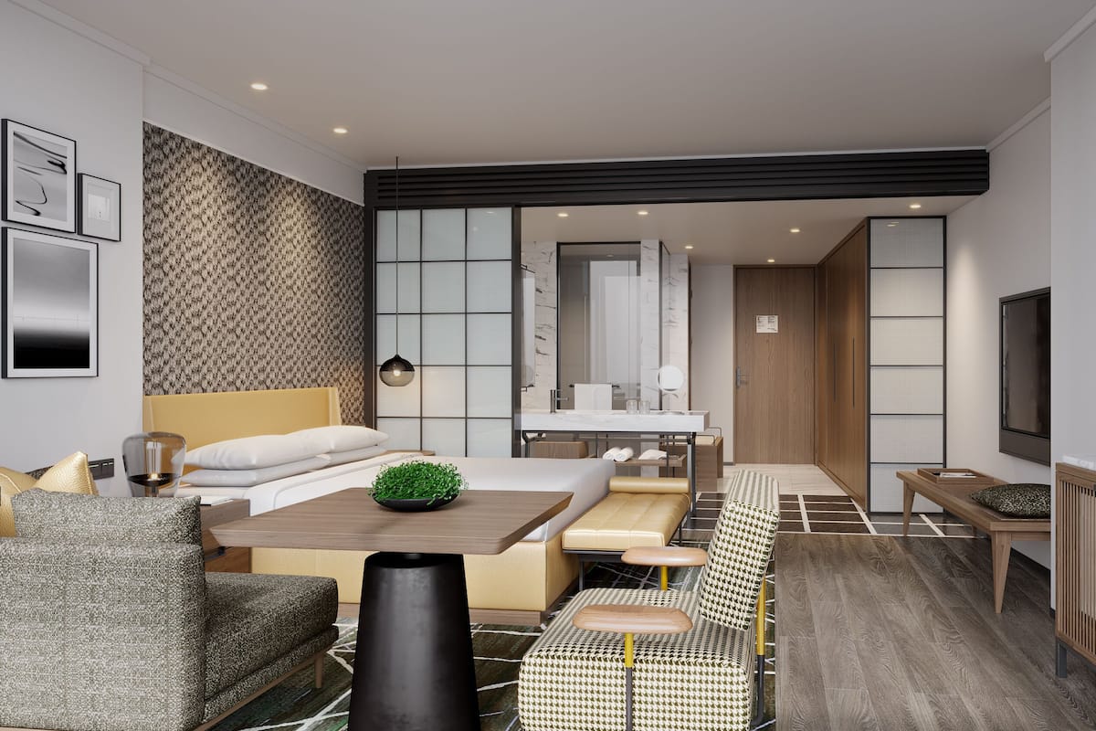 Literie de qualité supérieure, couette en duvet d'oie, minibar
