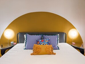 1 bedroom, desk, iron/ironing board, travel crib