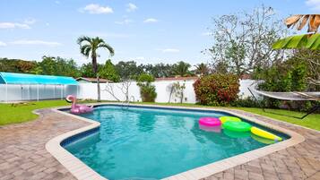Outdoor pool, a heated pool