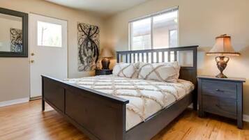 2 bedrooms, iron/ironing board, travel crib, WiFi