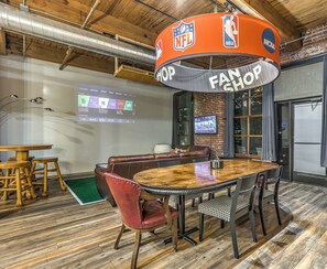 Dining - Sports DWTN Loft-Projector TV-Dining/Poker Table (St. Louis)