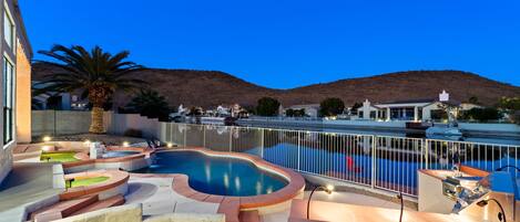 A heated pool
