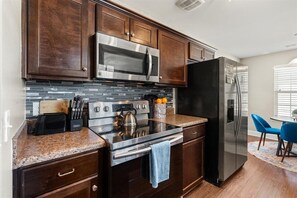 Microwave, oven, stovetop, dishwasher
