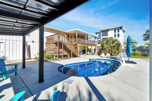A heated pool