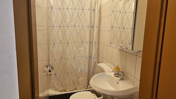 Dusche, Handtücher, Toilettenpapier