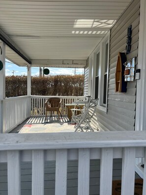 Outdoor dining - Beach Bedroom1: Walk to Shore + Near Pier Village (Long Branch)