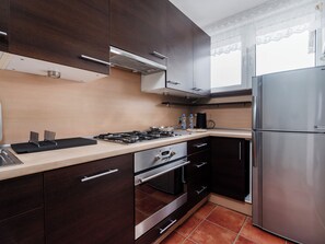 Fridge, oven, stovetop, dishwasher