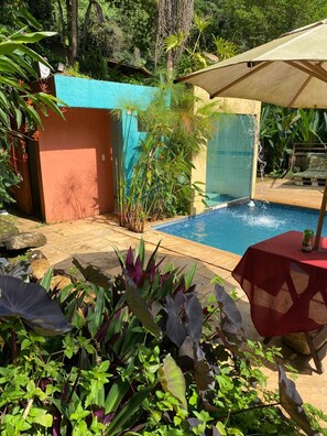 Deluxe chalet, veranda | Woonruimte