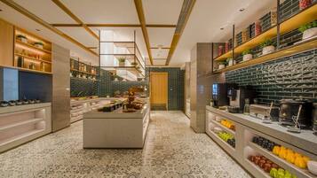 Free daily self-service breakfast