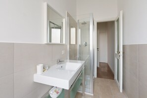 Regadera, secadora de cabello, bidet, toallas