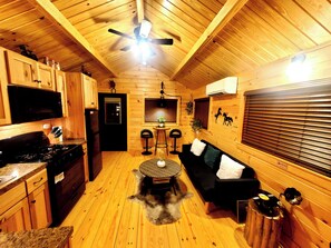 Smart TV, fireplace