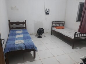 Family Twin Room, City View | Laptop workspace, iron/ironing board
