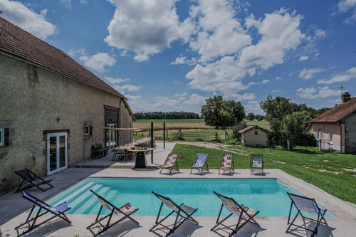Villa Petit Perrot (03) - Heated pool - Citystade - 2h Lyon - 45p
