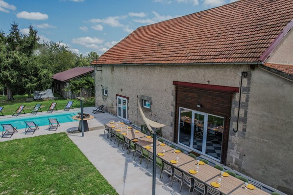 A heated pool
