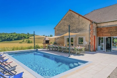 So Villas Fougères (71) - Heated swimming pool - Basketball - 2h from Lyon - 30p.