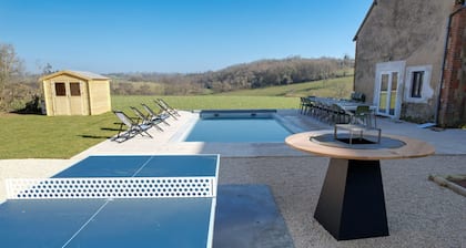So Villas Fougères (71) - Heated swimming pool - Basketball - 2h from Lyon - 30p.